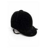Black Velvet Equestrian Hunt Cap Size 6 1/2