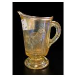 Iridescent Carnival Glass Deer Toothpick Holder