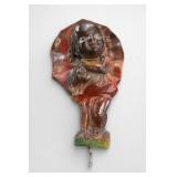 Black Americana Chalkware Wall Plaque Hook
