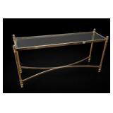 LaBarge Brass & Glass Console Table