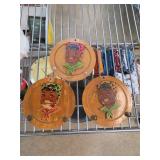 3pc Black Americana Wooden Wall Plaques