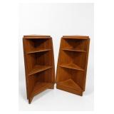 G Plan Librenza Mid-Century Corner Shelves Pair