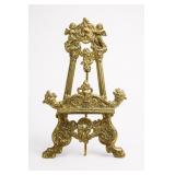 Ornate Brass Cherub Display Easel