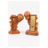 Vintage 1949 Diaper Dan Thermometer Figurines