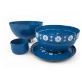 Catherine Holm Blue Bowl Plate & Cup Set