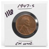 1947-S Lincoln Wheat Cent, Choice UNC