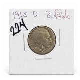 1918-D Buffalo Nickel