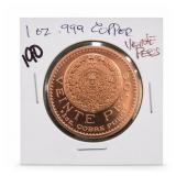 1977 Mexico Veinte Pesos Copper Round