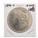 1890-S Morgan Dollar, About UNC, Silver