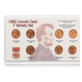 1982 Lincoln Cent 7-Variety Set