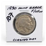 1930 Buffalo Nickel, Reverse Die Clash