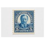 1924 US #602 Roosevelt 5-Cent P-10 Coil Stamp