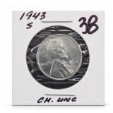 1943-S Lincoln Wheat Cent, Choice UNC
