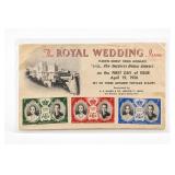 1956 Monaco Royal Wedding Issue Three-Stamp Set