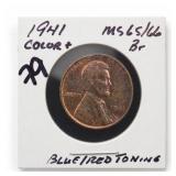 1941 Lincoln Wheat Cent, MS65RB