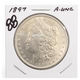 1897 Morgan Dollar, About UNC, Silver