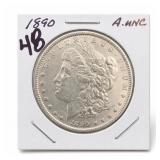 1890 Morgan Dollar, A.UNC, Silver