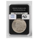 1922 Philadelphia Peace Dollar, UNC, Silver