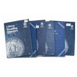 6 Empty Whitman Coin Folders, Mixed Types