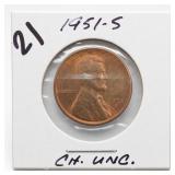 1951-S Lincoln Wheat Cent