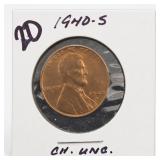 1940-S Lincoln Wheat Cent, CU. UNC.