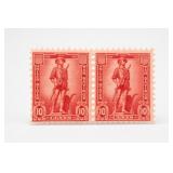 1942 U.S. W87 War Savings 10 Cents Stamp Pair