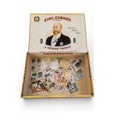 King Edward The Seventh Cigar Box & Stamps