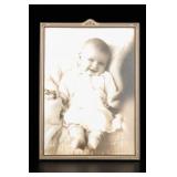 Vintage Baby Photograph in Decorative Frame