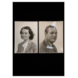 Pair of Black and White Portrait Photographs