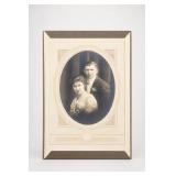 Vintage Wedding Portrait Photograph In Frame