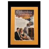 Columbia Grafonola Framed Advertisement