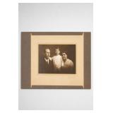 Vintage Family Portrait Photograph, Signed