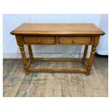 Rectangular Wooden Console Table with Two Drawers