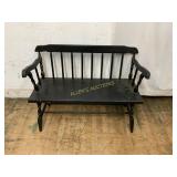 Black Wood Spindle-Back Bench