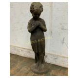 Cast Metal Sculpture of a Standing Child