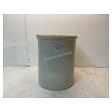 #8 Stoneware Crock with Hand-Stamped Crown Logo