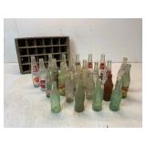24 Vintage Bottles with Northwest Beverages Crate