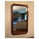 Rectangular Wall Mirror with Wood Frame