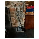 Brass and Iron Fireplace Tool Set