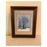 Bob Timberlake Framed and Matted Winter Scene Prin