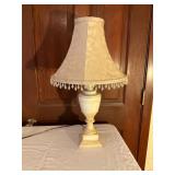 Alabaster Table Lamp with Fabric Shade