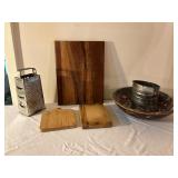 Wood Kitchen Items and Metal Utensils