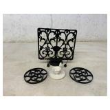 4 Cast Metal Decorative Items
