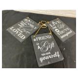Three Hanging Slate Inspirational Plaques Three Hanging Slate Inspirational Plaques