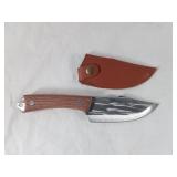 Fixed Blade Knife with Wooden Handle and Sheath Fixed Blade Knife with Wooden Handle and Sheath