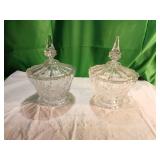 Pressed Glass Lidded Candy Dishes Pressed Glass Lidded Candy Dishes