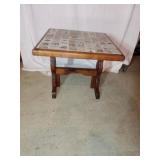 Square Side Table With Newspaper Collage Top Square Side Table With Newspaper Collage Top