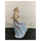 Porcelain Figurine of a Lady in Blue Dress Porcelain Figurine of a Lady in Blue Dress