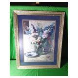 Framed and Matted Floral Still Life Art Framed and Matted Floral Still Life Art
