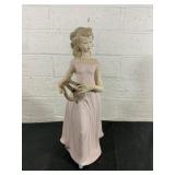 Porcelain Figurine of Lady in Pink Dress Porcelain Figurine of Lady in Pink Dress